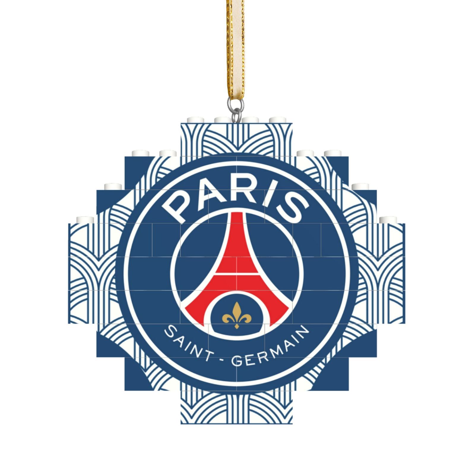 Paris Saint-Germain Building Block Puzzle Ornament BBP2188 - Soccerfana