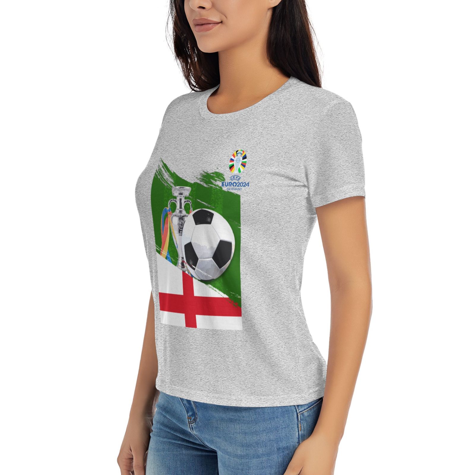 Women's England EURO 2024 Basic Short Sleeve T-Shirt WBT1682 - Soccerfana