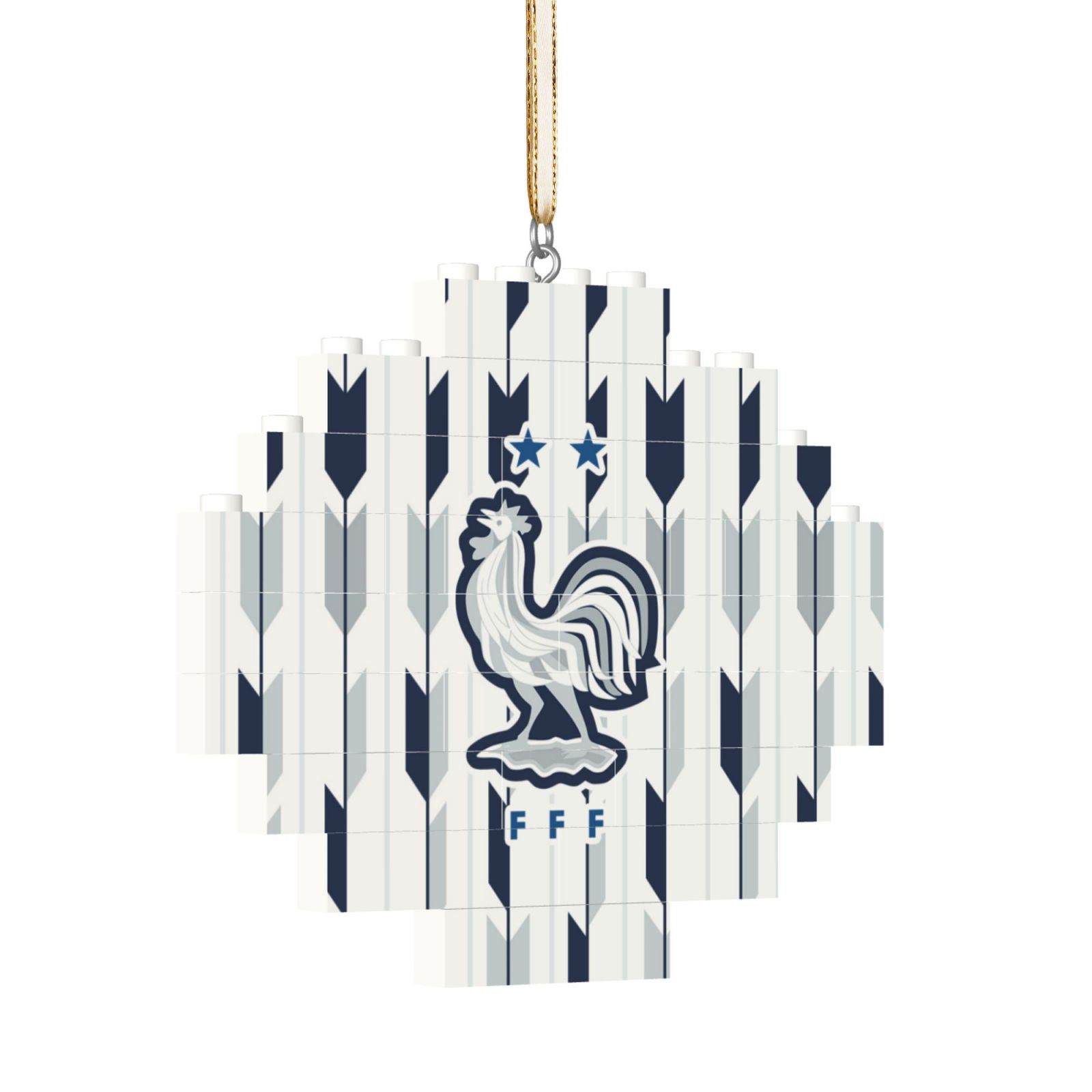 France Building Block Puzzle Ornament BBP2185 - Soccerfana