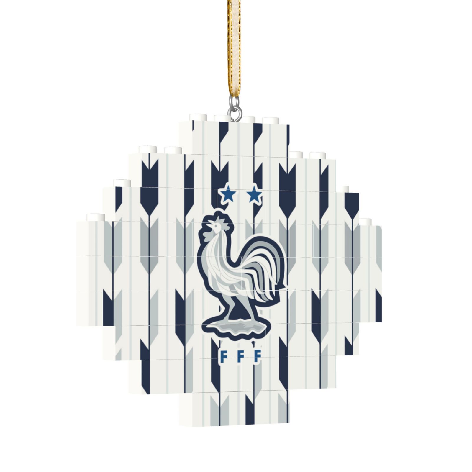 France Building Block Puzzle Ornament BBP2185 - Soccerfana