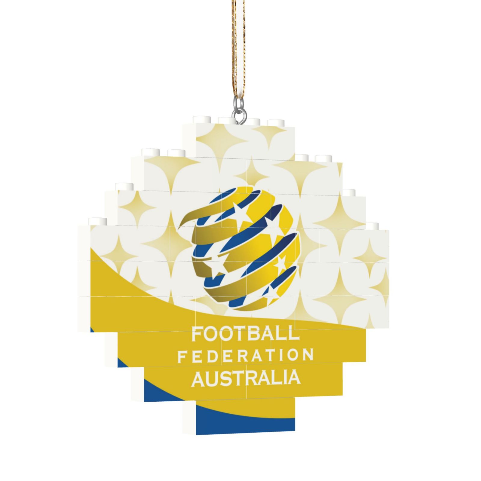Australia Building Block Puzzle Ornament BBP2202 - Soccerfana