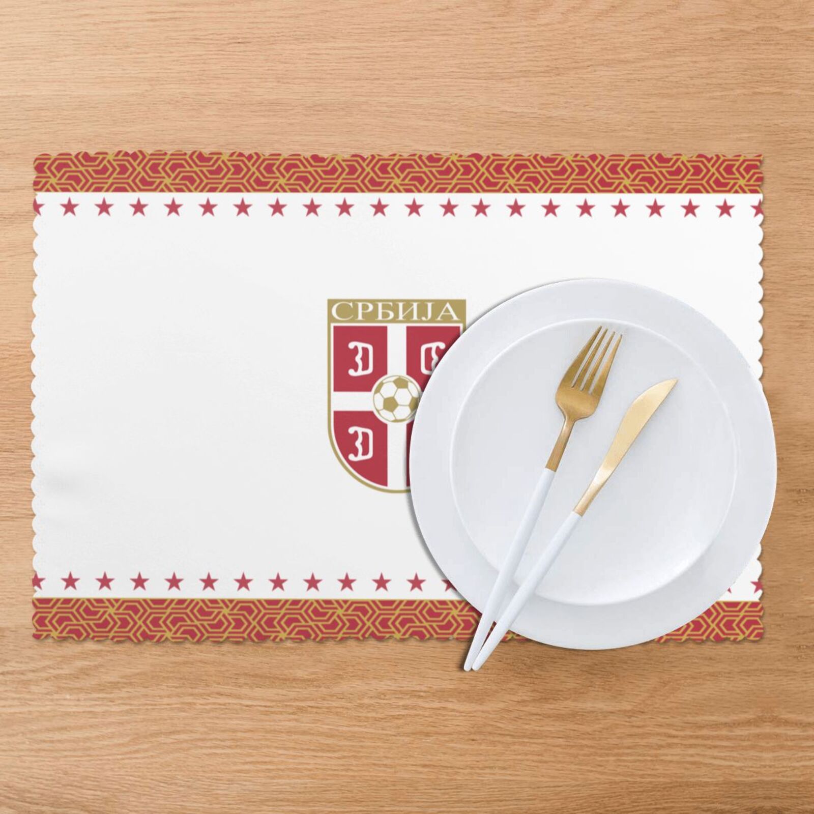 Serbia Placemat Set Of 6 PFD2294 - Soccerfana