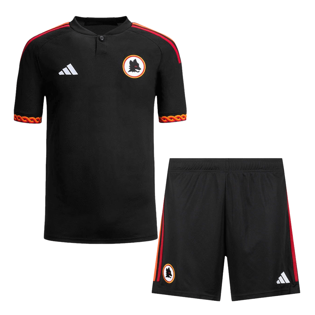 Kid's AS Roma Third Jersey+Shorts 23/24 - Soccerfana