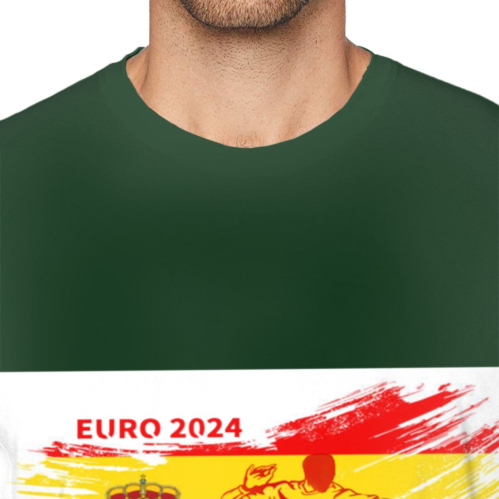 Men's Spain EURO 2024 Basic Short Sleeve T-Shirt BST1753 - Soccerfana