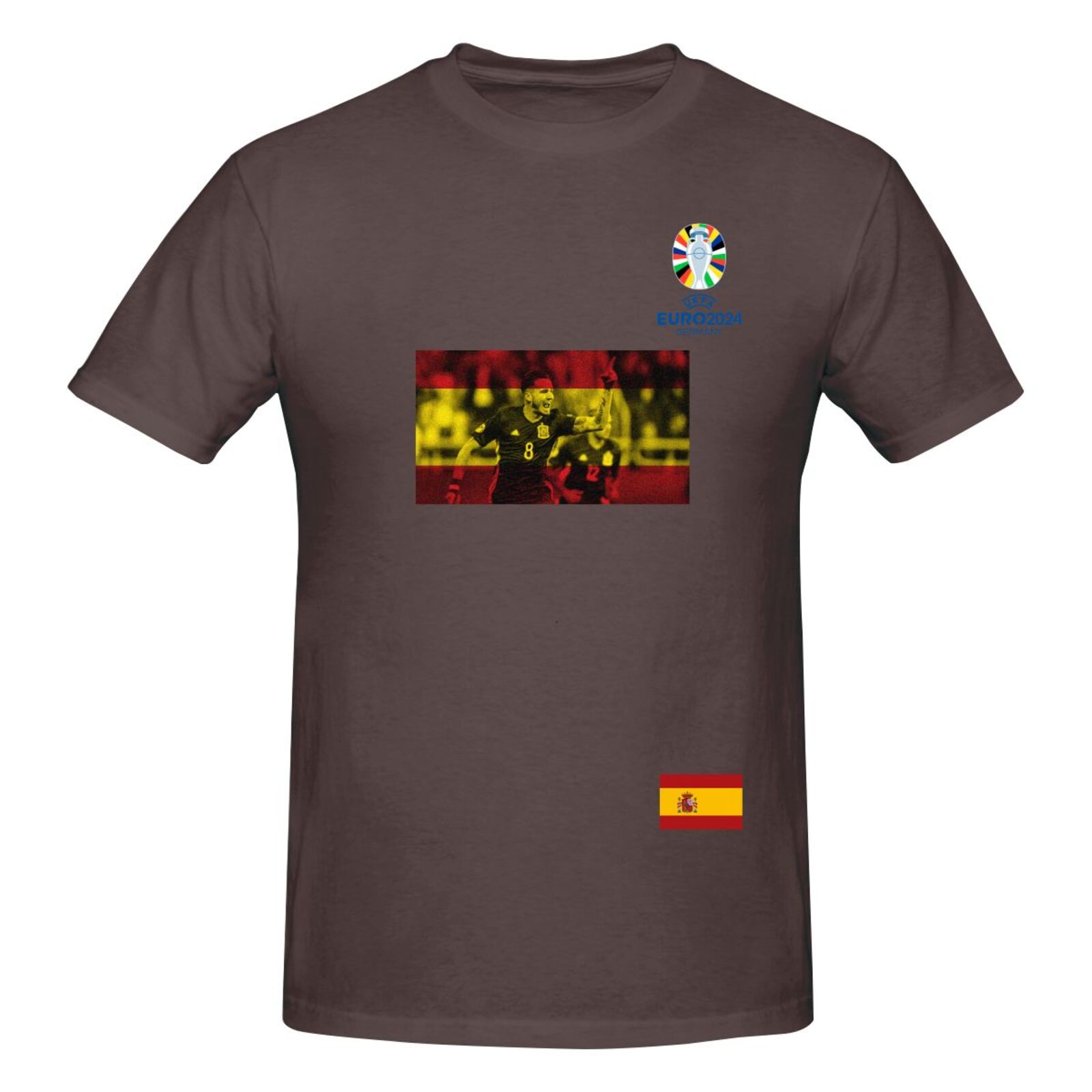 Men's Spain EURO 2024 Basic Short Sleeve T-Shirt BST1739 - Soccerfana