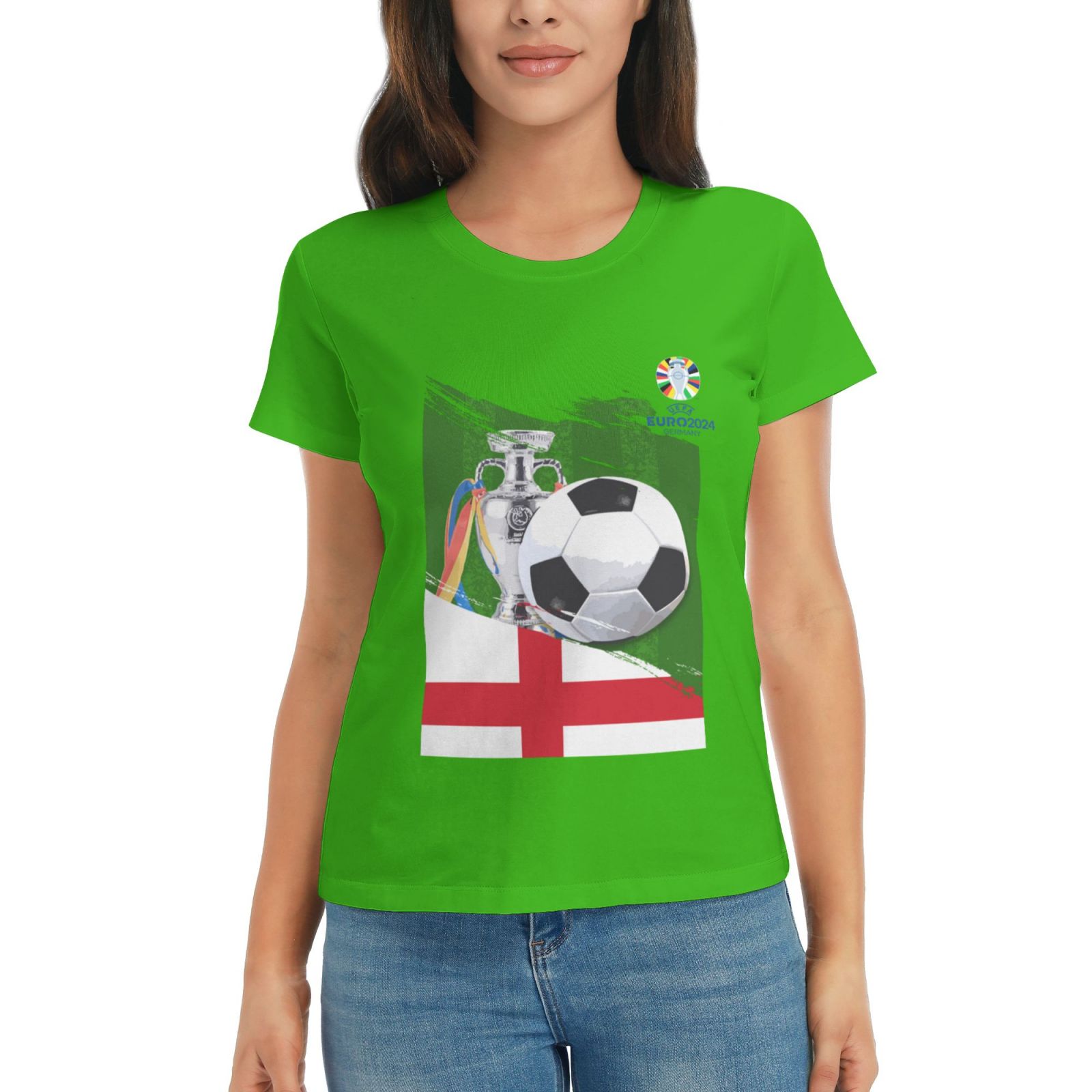 Women's England EURO 2024 Basic Short Sleeve T-Shirt WBT1682 - Soccerfana