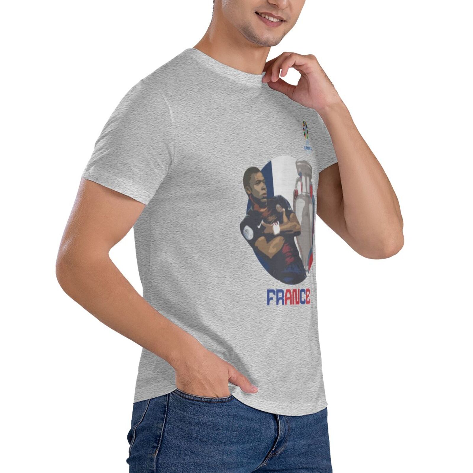 Men's France EURO 2024 Basic Short Sleeve T-Shirt BST1729 - Soccerfana