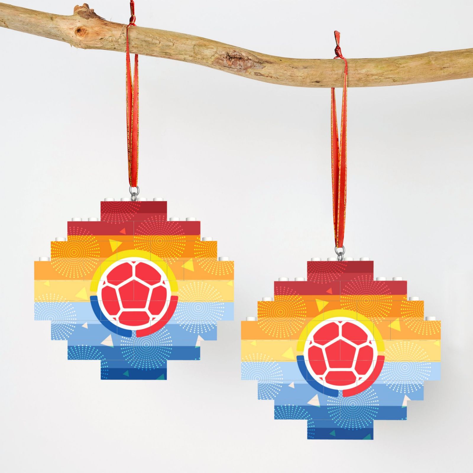 Colombia Building Block Puzzle Ornament BBP2170 - Soccerfana