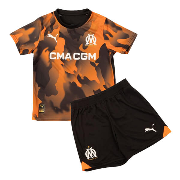 Kid's Marseille Third Jersey+Shorts 23/24 - Soccerfana