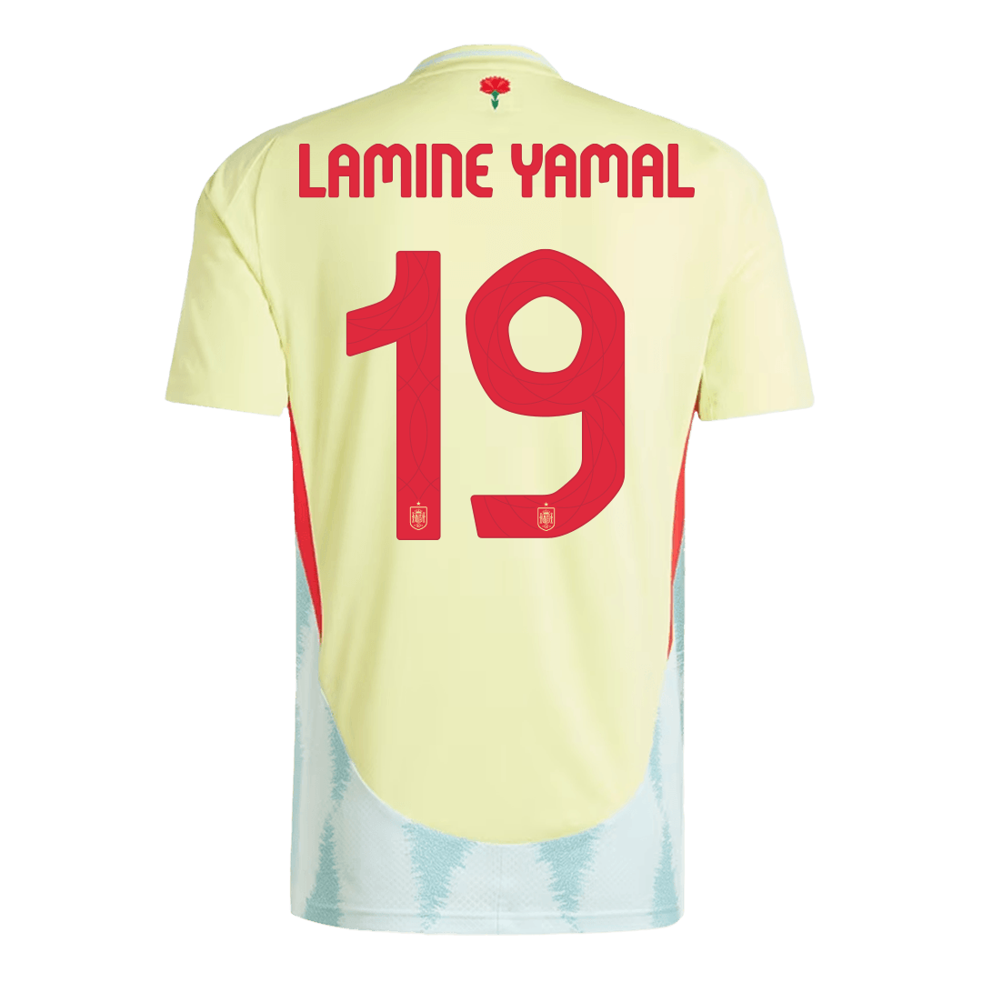 LAMINE YAMAL #19 Spain Away Jersey EURO 2024 - Soccerfana