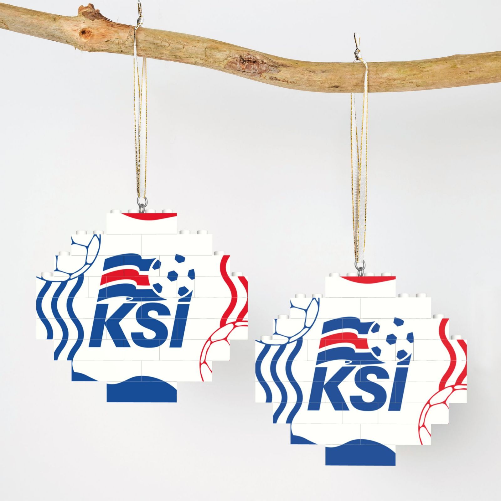 Iceland Building Block Puzzle Ornament BBP2099 - Soccerfana