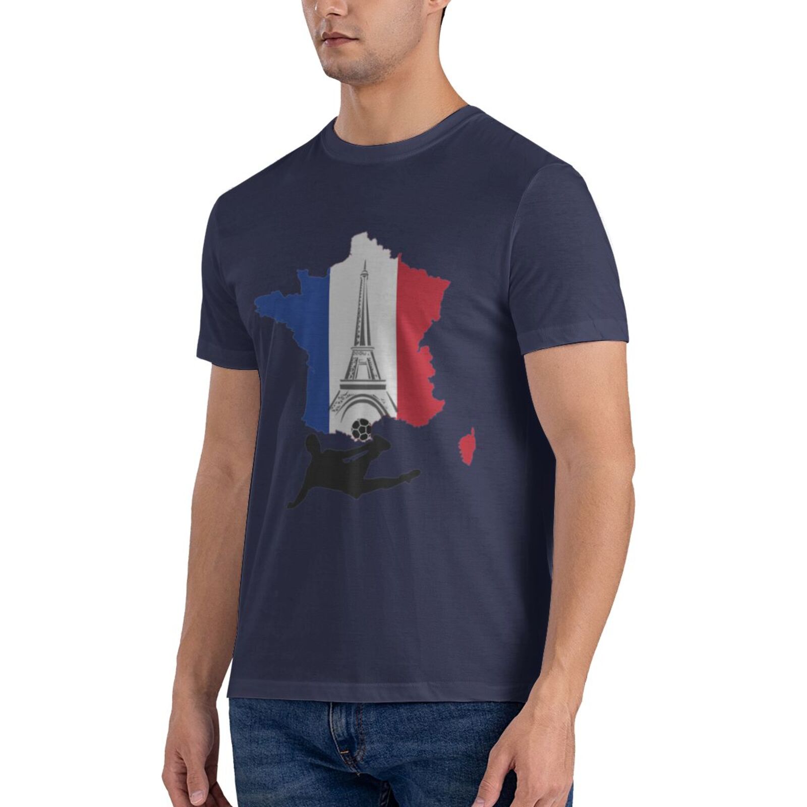 Men's France EURO 2024 Basic Short Sleeve T-Shirt BST1772 - Soccerfana