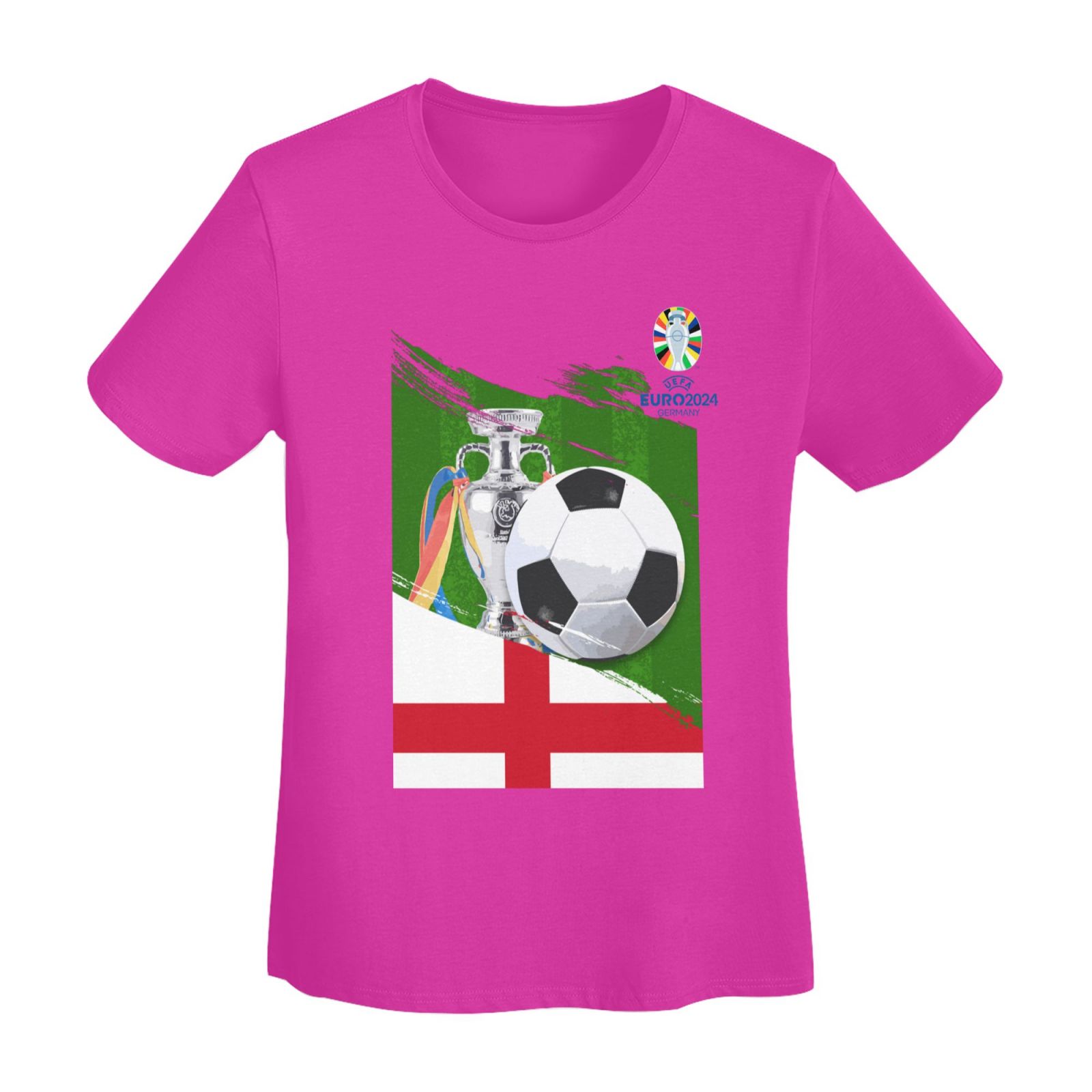 Women's England EURO 2024 Basic Short Sleeve T-Shirt WBT1682 - Soccerfana