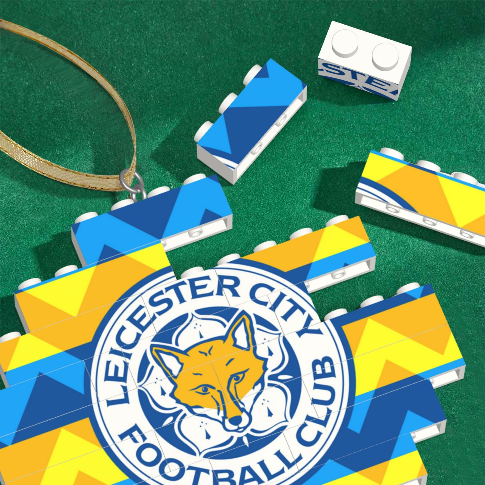 Leicester City Building Block Puzzle Ornament BBP2111 - Soccerfana