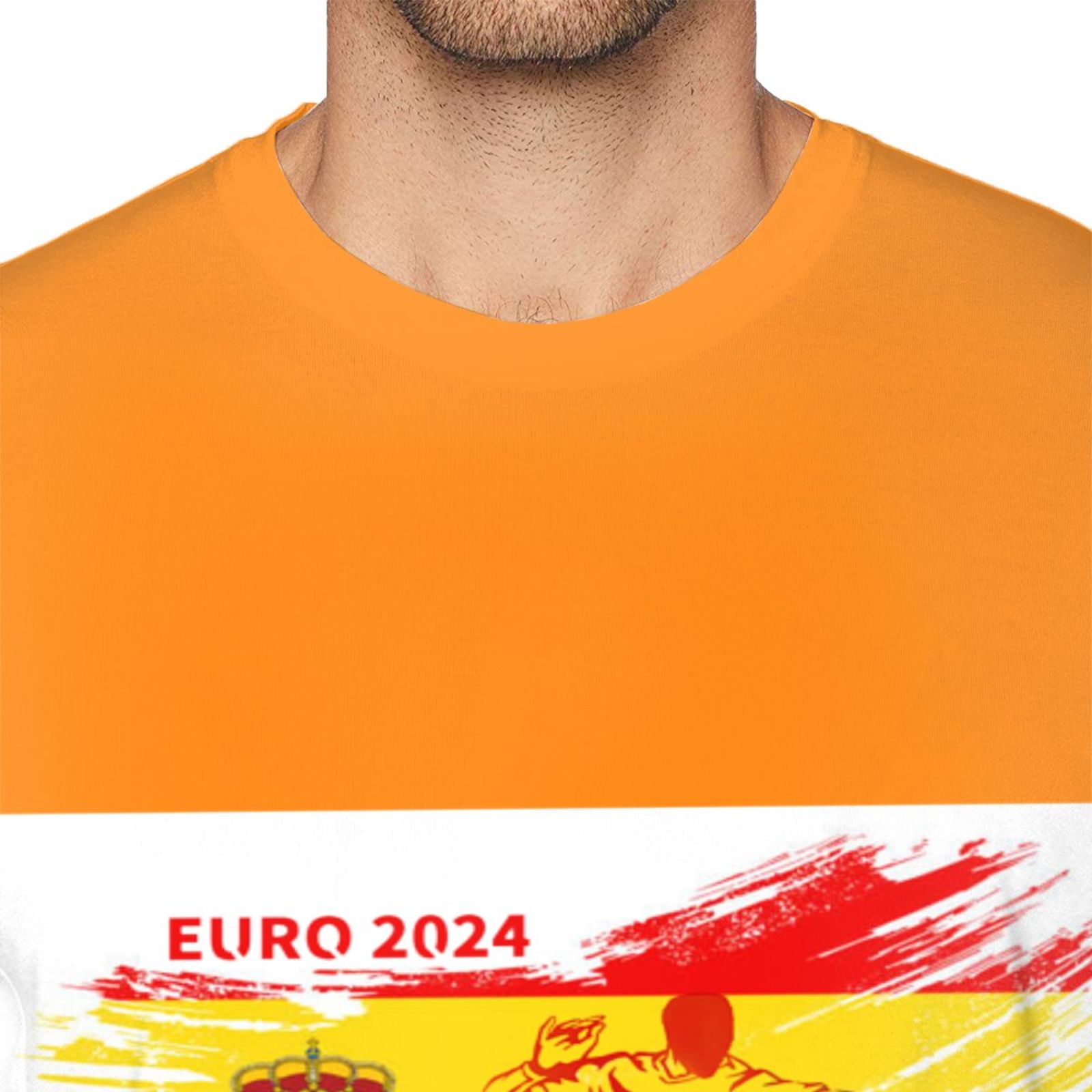 Men's Spain EURO 2024 Basic Short Sleeve T-Shirt BST1753 - Soccerfana