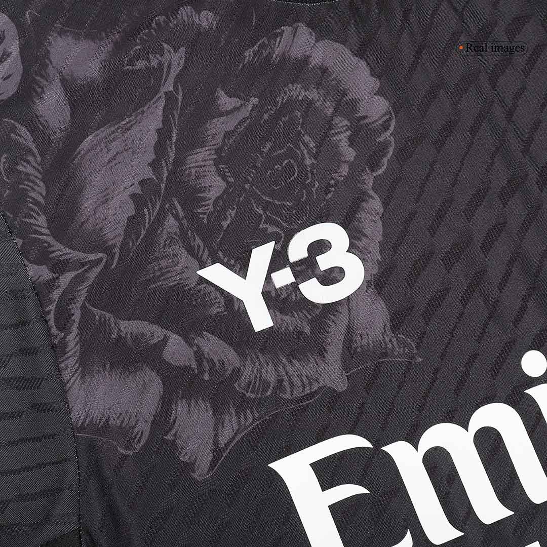 Real Madrid Y-3 Fourth Jersey Black Player Version 23/24 - Soccerfana