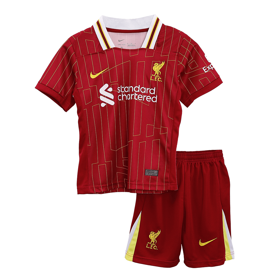 Kid's Liverpool Home Jersey+Shorts 2024/25 - Soccerfana