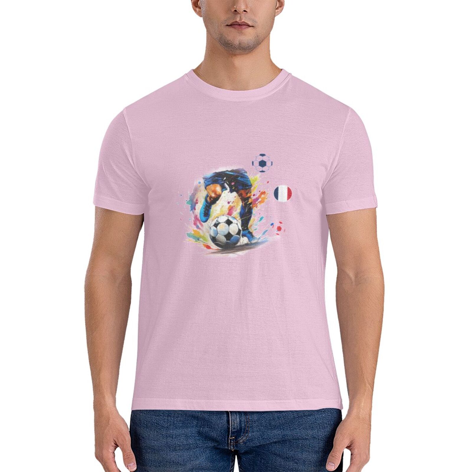 Men's France EURO 2024 Basic Short Sleeve T-Shirt BST1749 - Soccerfana