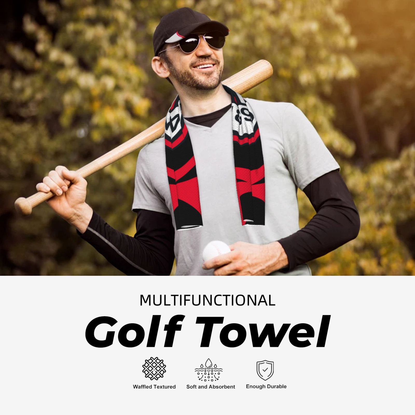 AC Milan Sports Towel CET2144 - Soccerfana