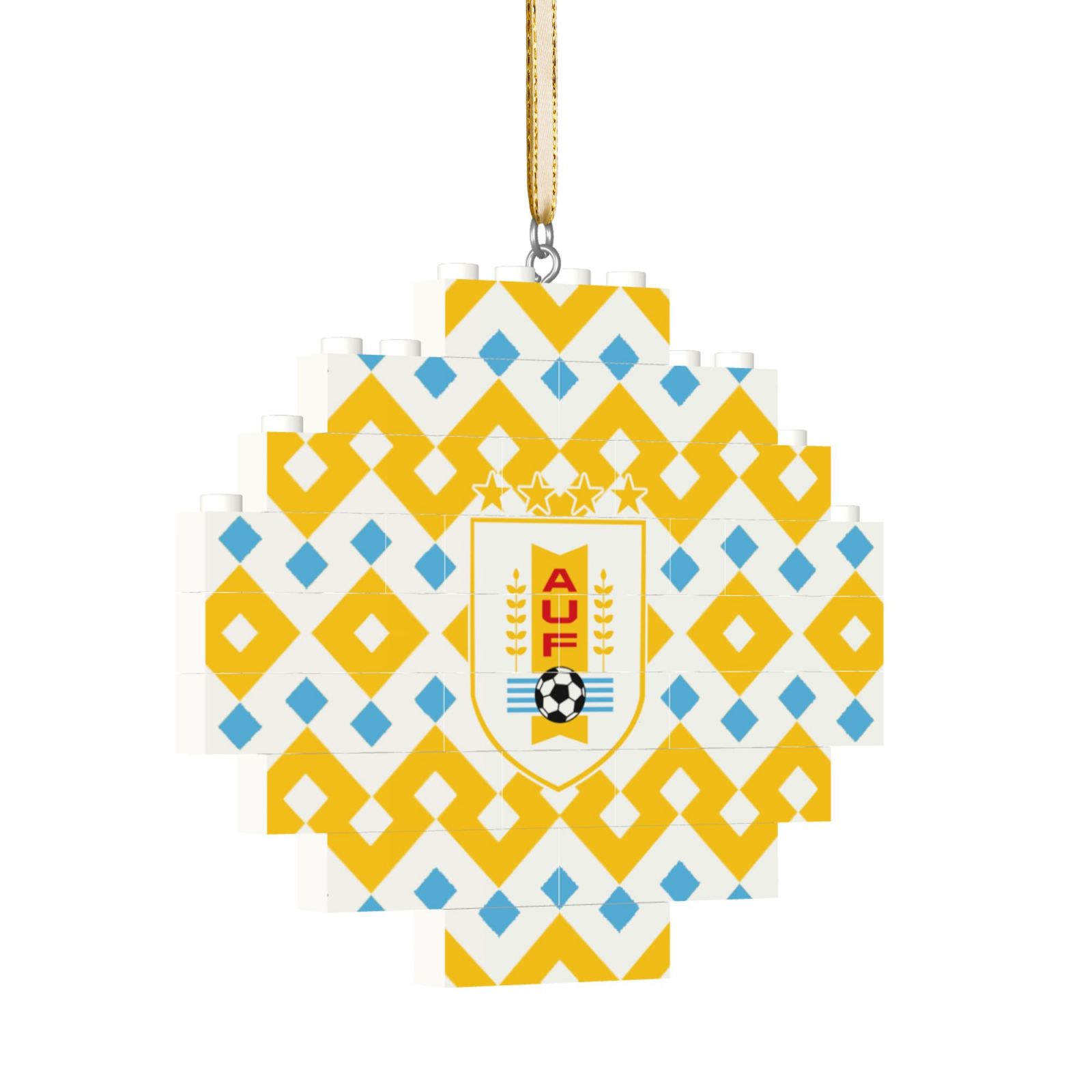 Uruguay Building Block Puzzle Ornament BBP2010 - Soccerfana
