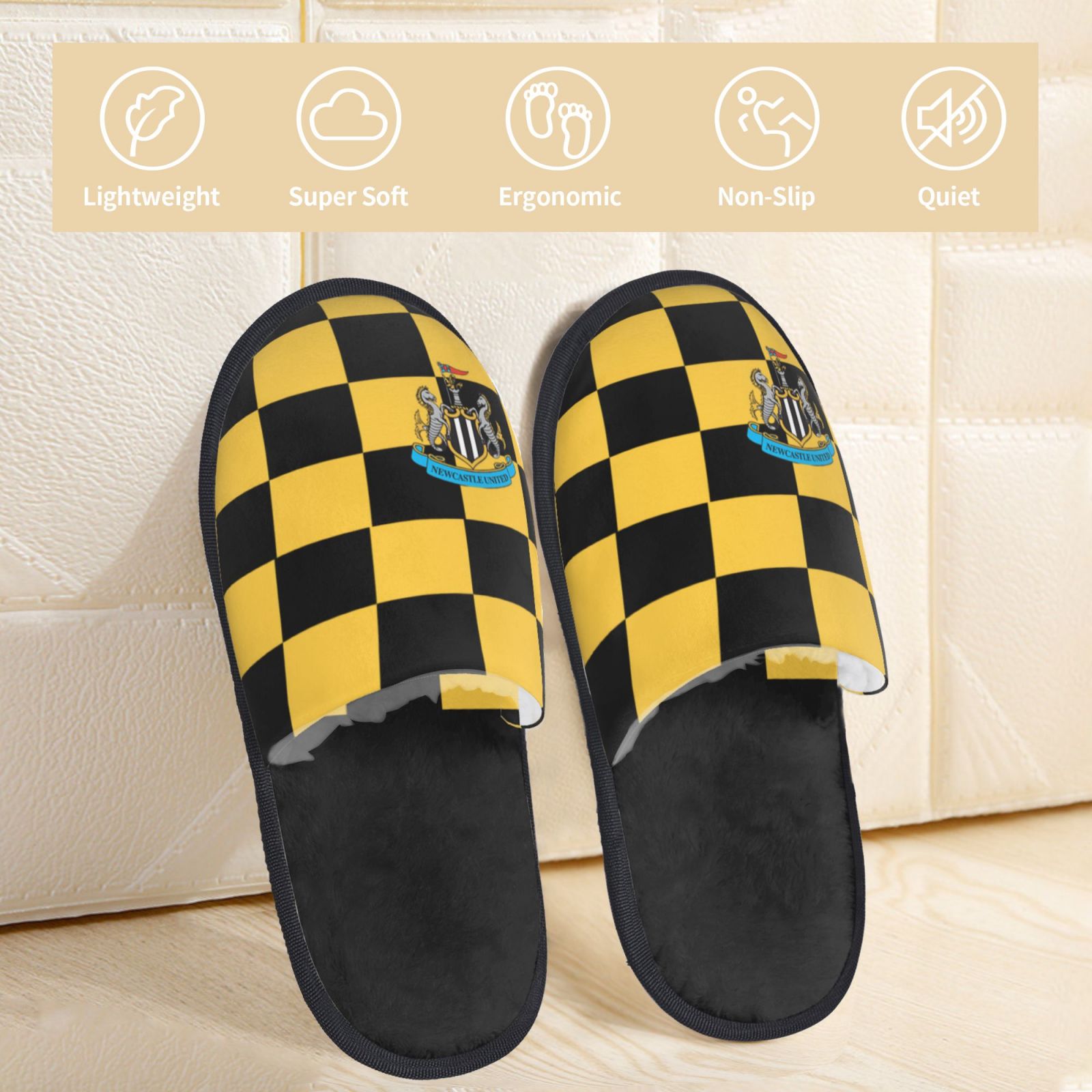 Newcastle United Cotton Slippers FSP2211 - Soccerfana