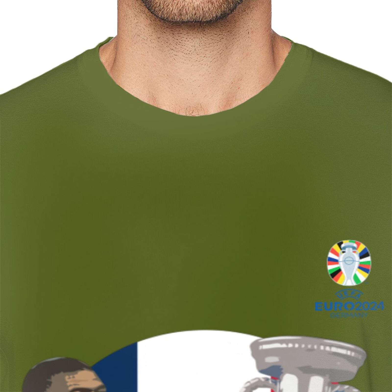 Men's France EURO 2024 Basic Short Sleeve T-Shirt BST1729 - Soccerfana