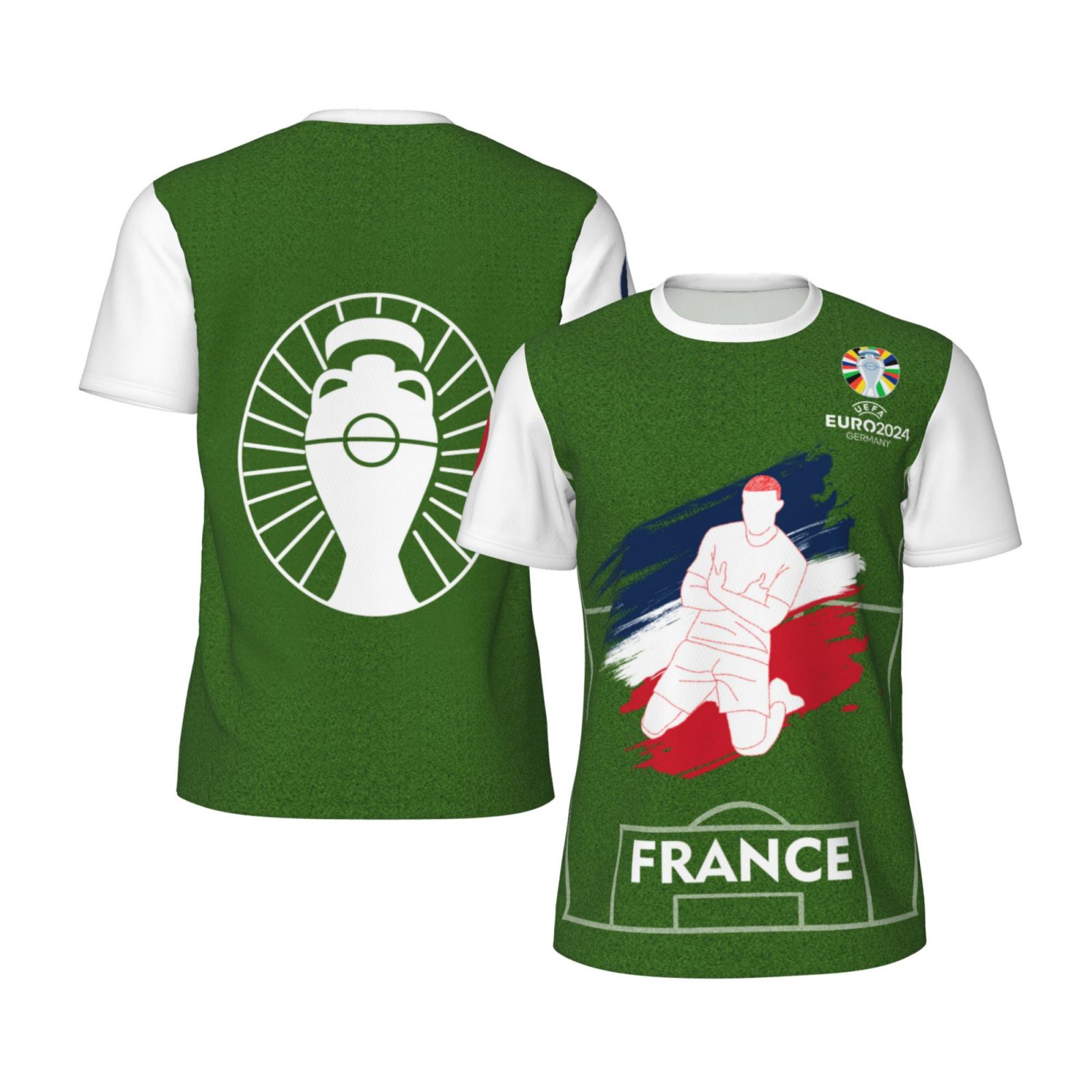 Men's France EURO 2024 Short Sleeved Mesh T-Shirt SMT1703 - Soccerfana