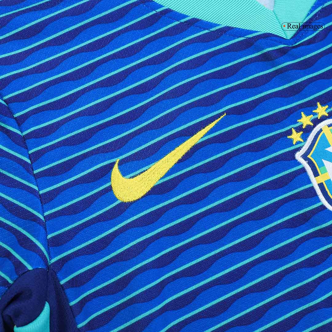 Kid's Brazil Away Jersey+Shorts Copa America 2024 - Soccerfana