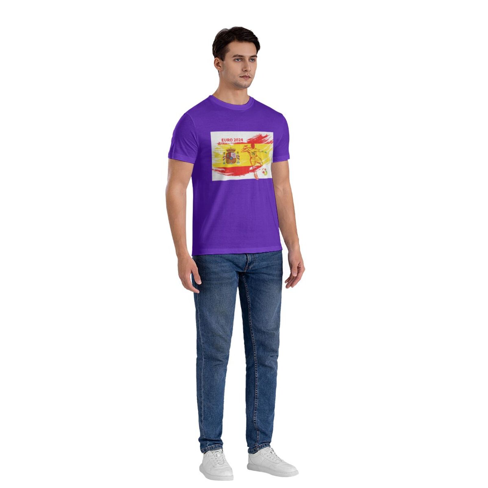 Men's Spain EURO 2024 Basic Short Sleeve T-Shirt BST1753 - Soccerfana