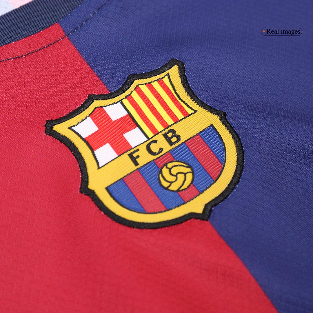 Kid's Barcelona Home Jersey+Shorts 2024/25 - Soccerfana