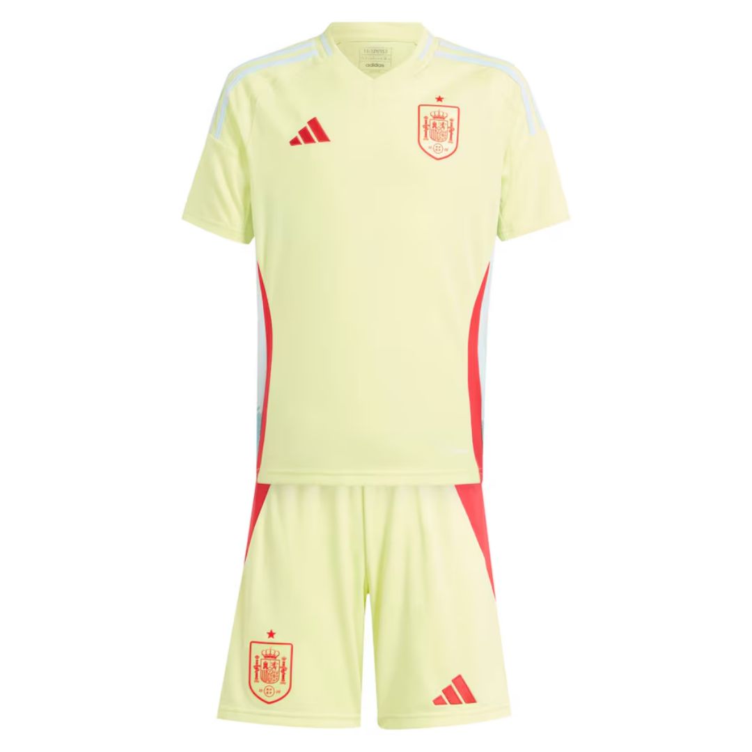 Kid's Spain Away Jersey+Shorts EURO 2024 - Soccerfana