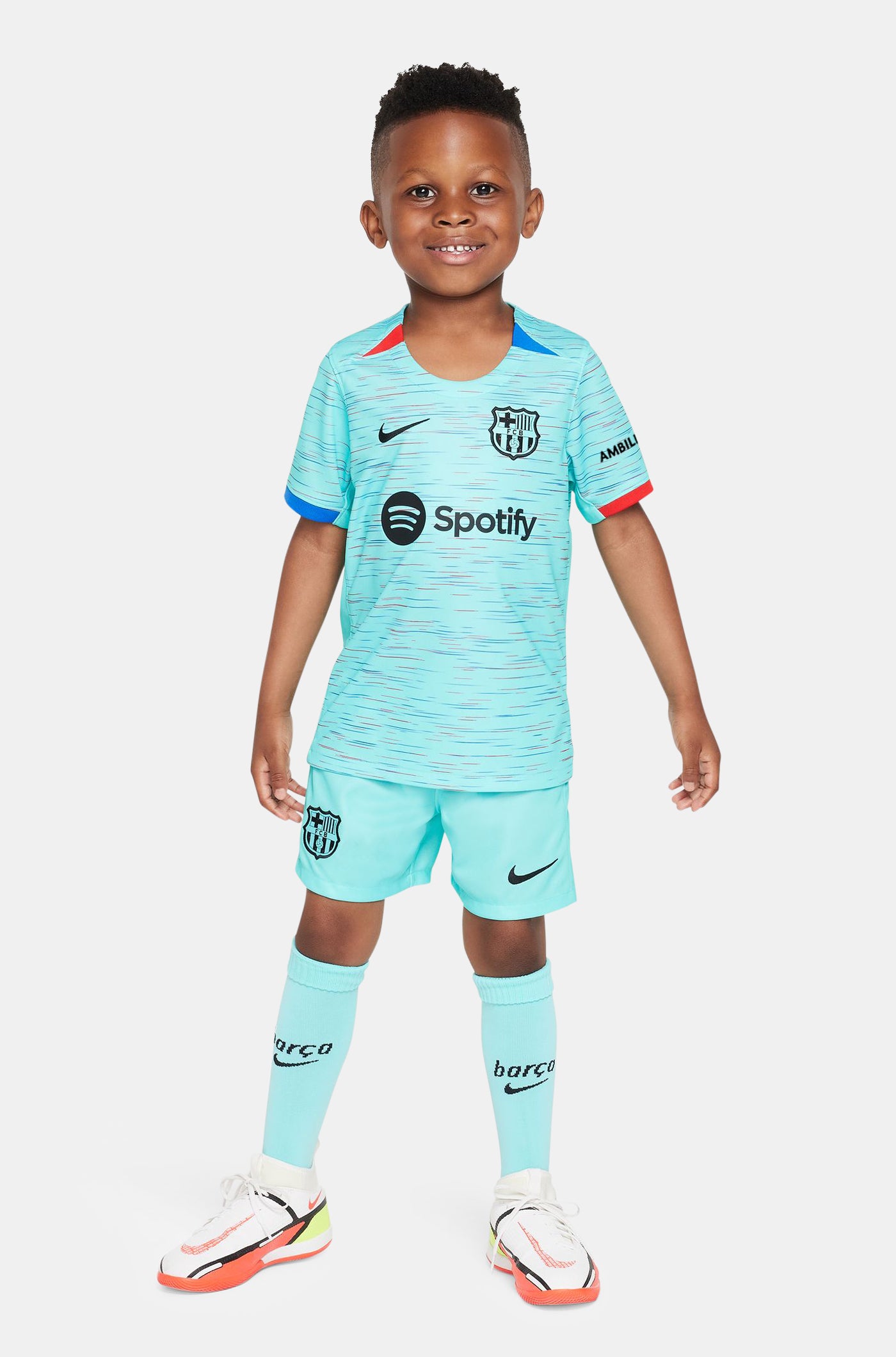 Kid's Barcelona Third Jersey+Shorts 23/24 - Soccerfana