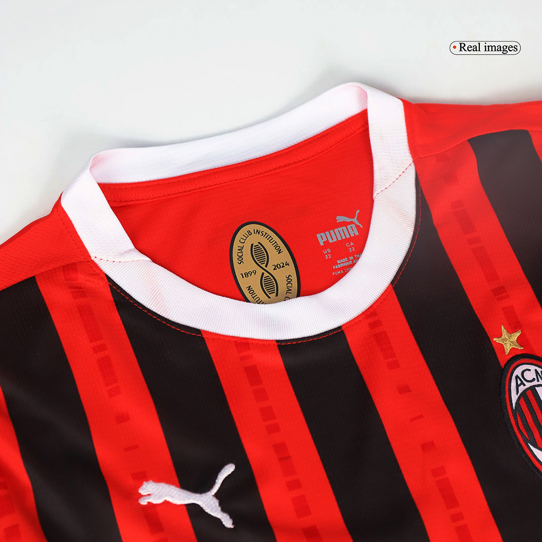 Kid's AC Milan Home Jersey+Shorts 2024/25 - Soccerfana