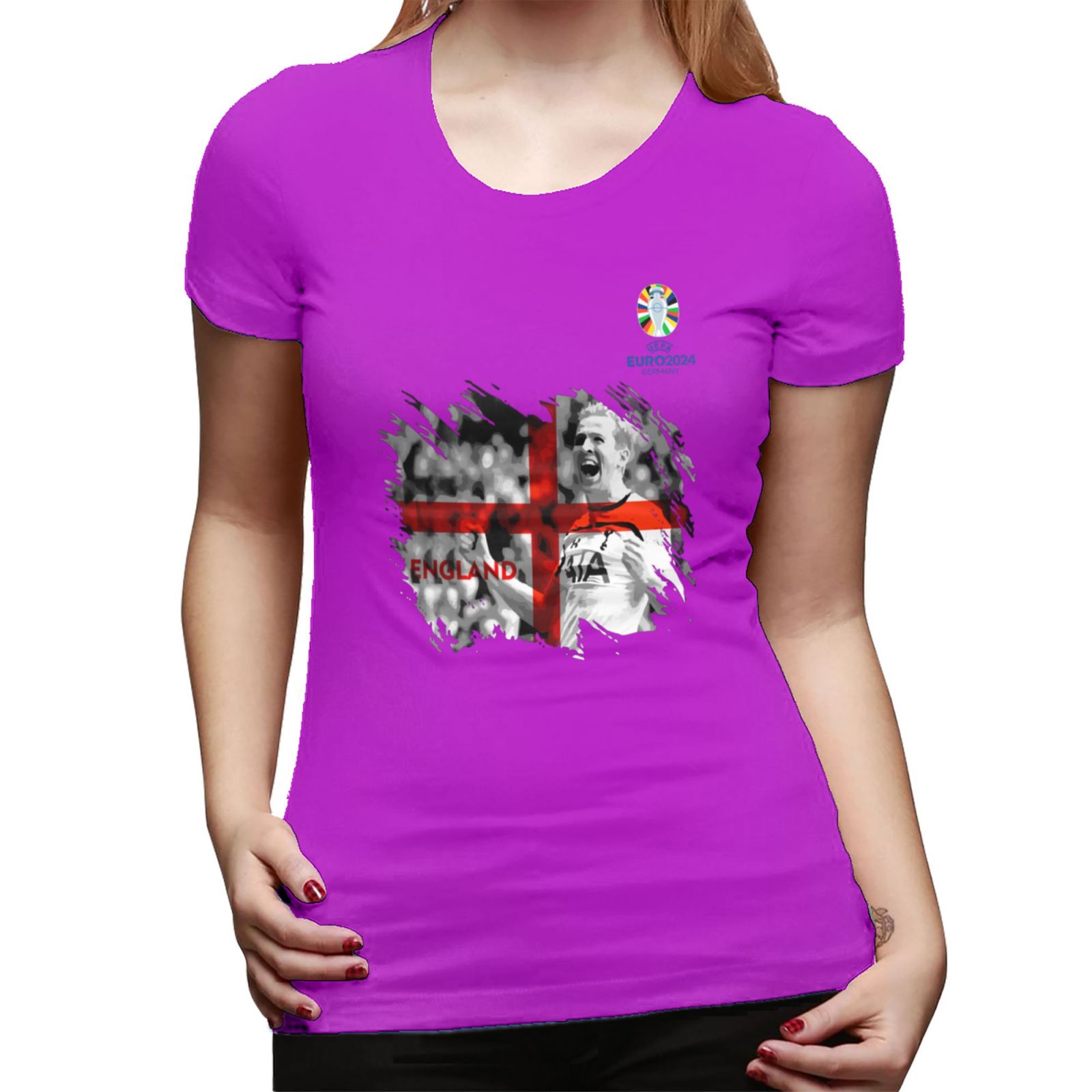 Woman's England EURO 2024 Basic Short Sleeve T-Shirt WBT1712 - Soccerfana