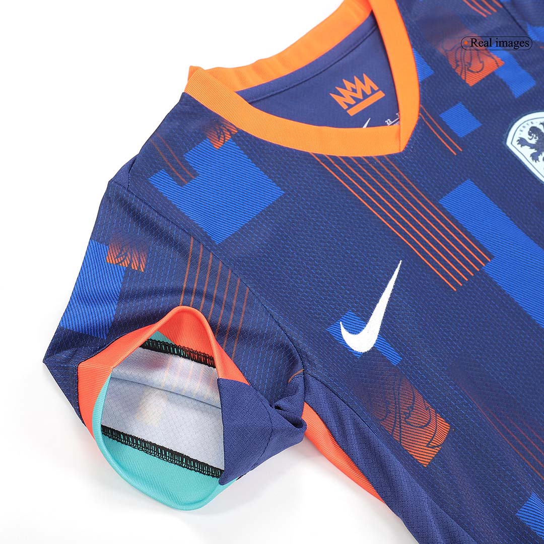 Kid's Netherlands Away Jersey+Shorts EURO 2024 - Soccerfana