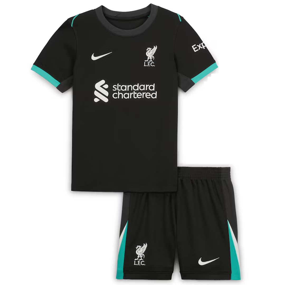 Kid's Liverpool Away Jersey+Shorts 2024/25 - Soccerfana