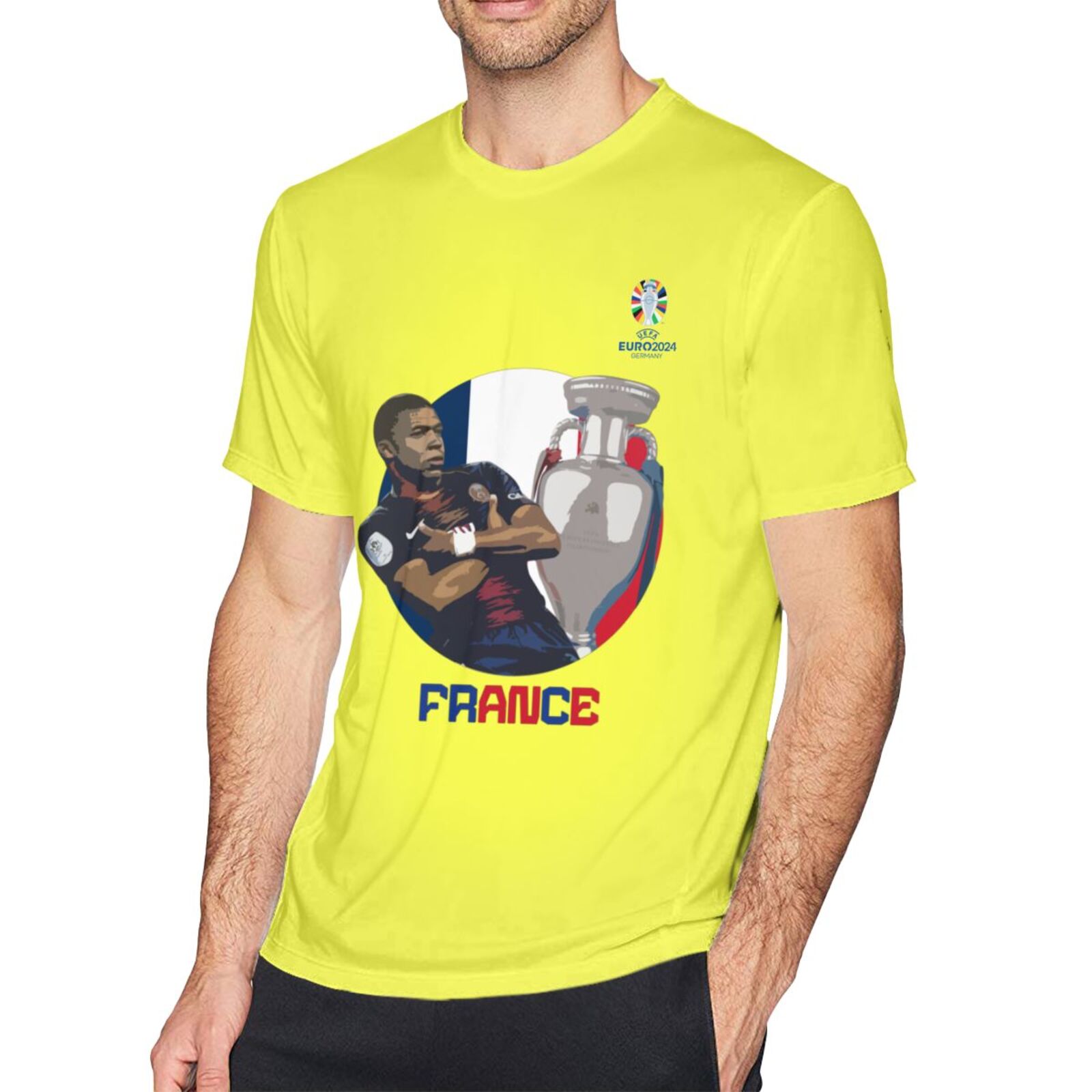 Men's France EURO 2024 Basic Short Sleeve T-Shirt BST1729 - Soccerfana