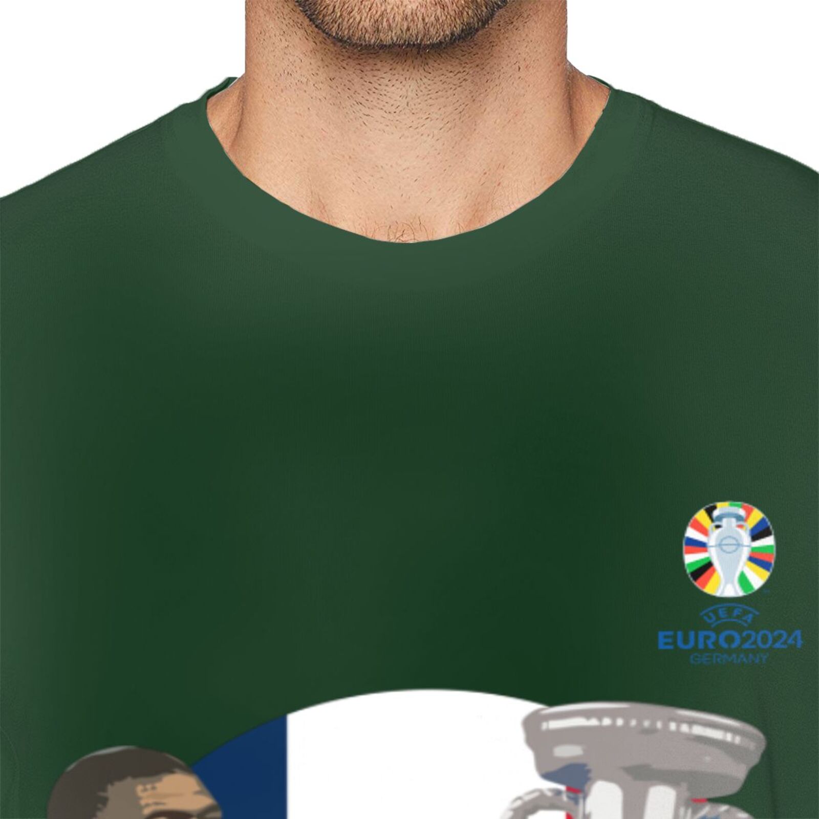 Men's France EURO 2024 Basic Short Sleeve T-Shirt BST1729 - Soccerfana