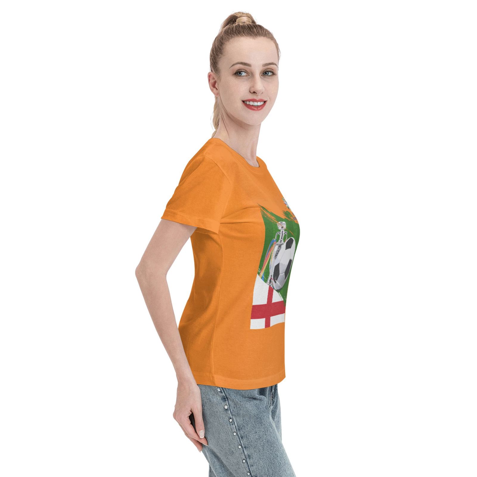 Women's England EURO 2024 Basic Short Sleeve T-Shirt WBT1682 - Soccerfana