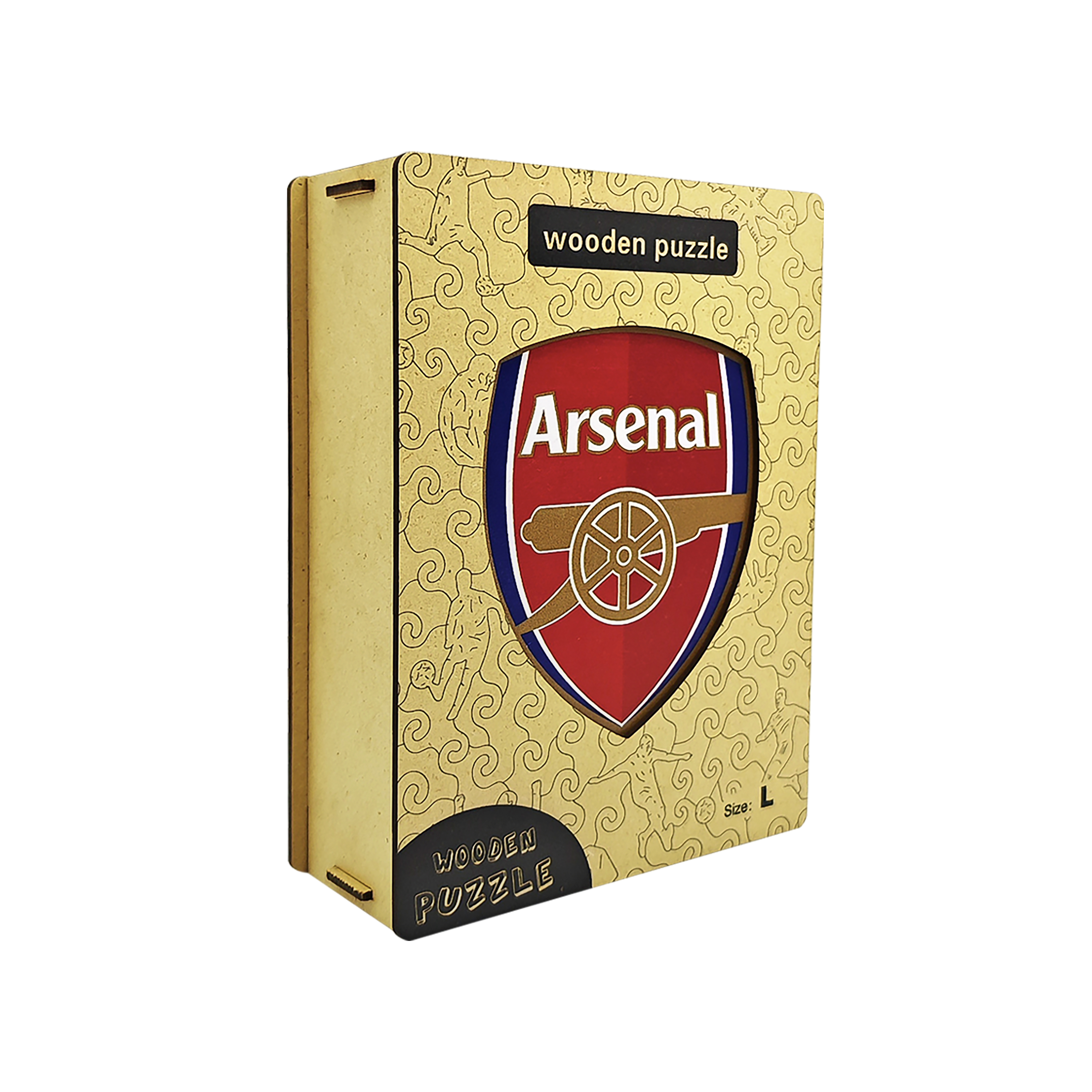 Arsenal Logo Wooden Jigsaw Puzzle - Soccerfana