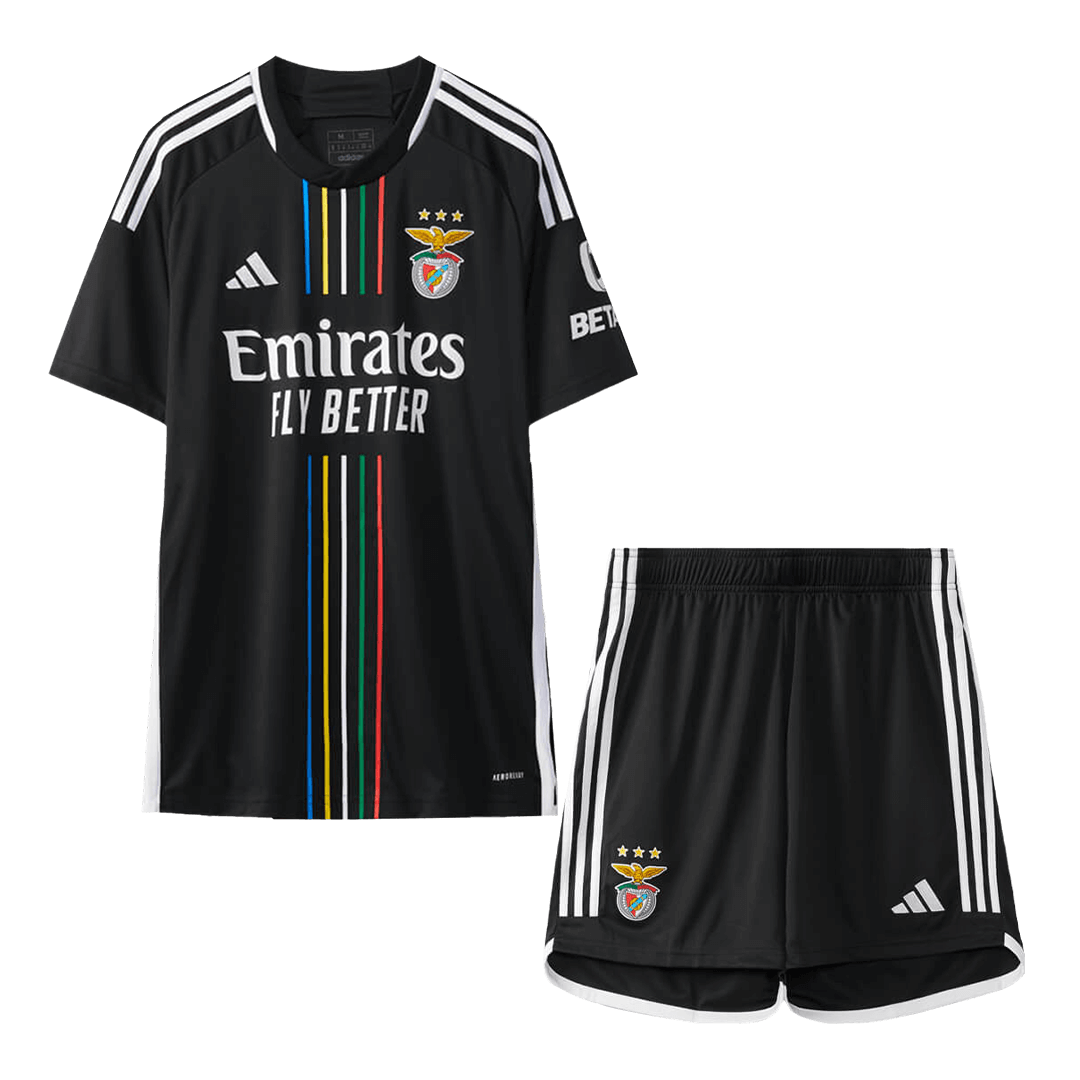 Kid's SL Benfica Away Jersey+Shorts 23/24 - Soccerfana
