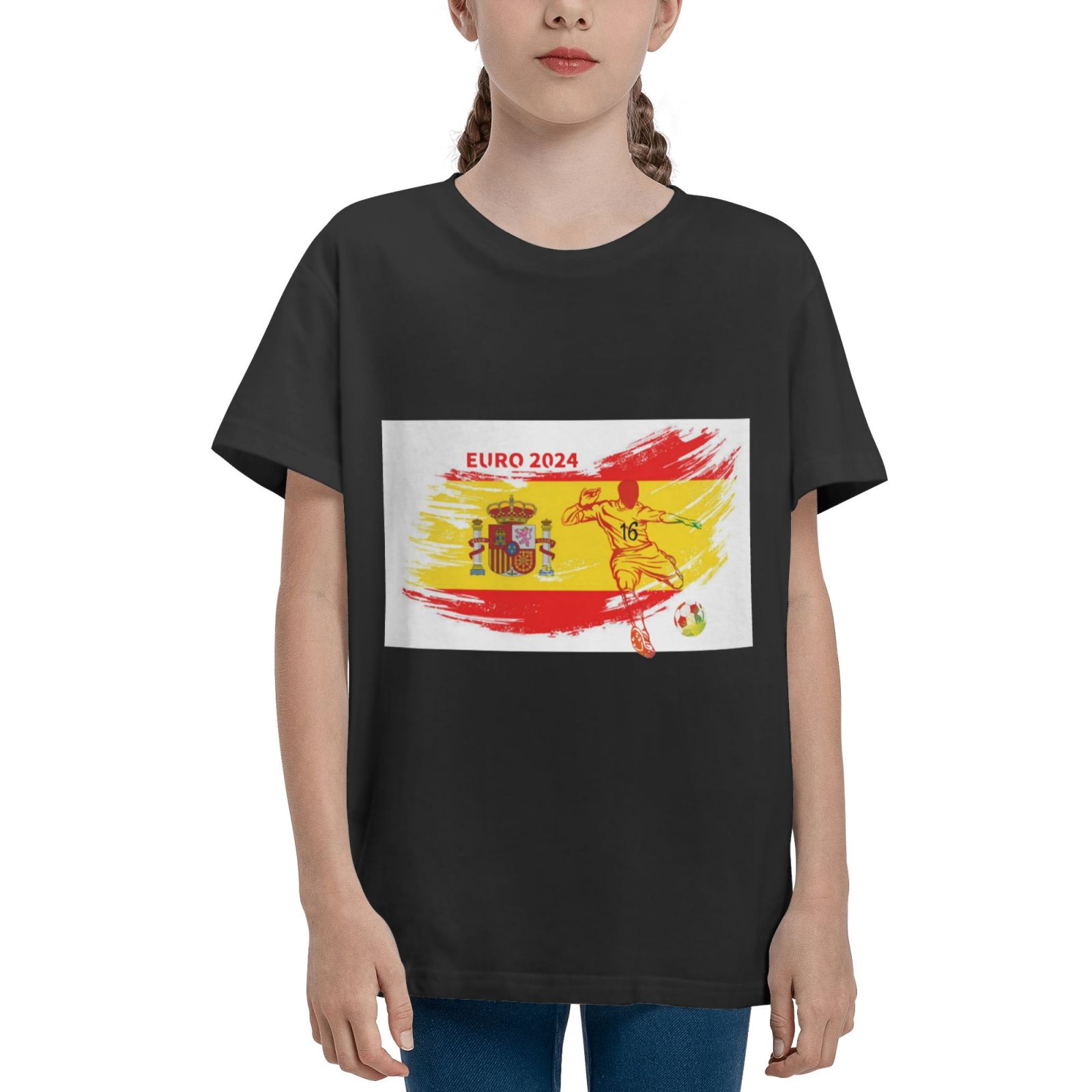 Kid's Spain EURO 2024 Teenage T-shirt TET1758 - Soccerfana