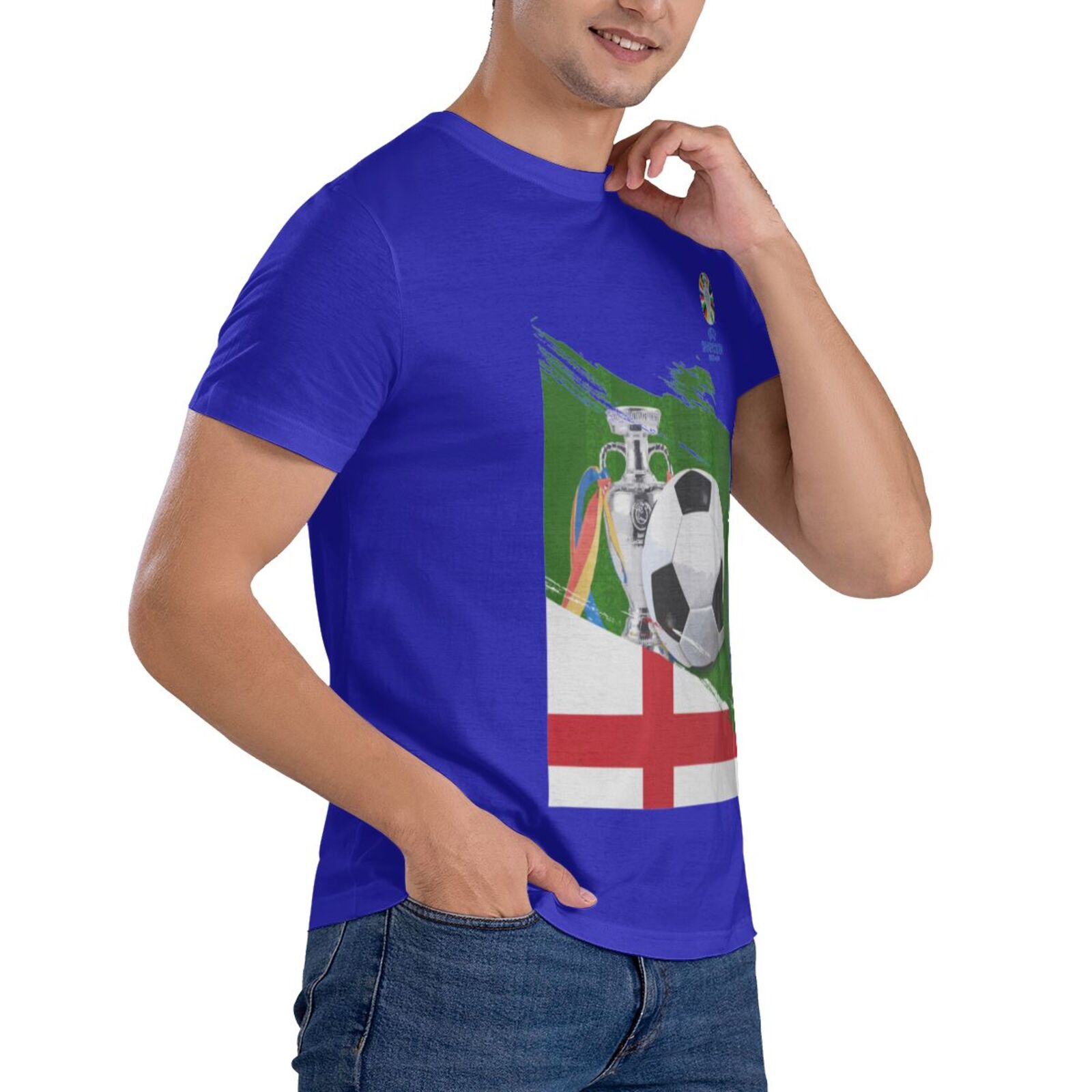 Men's England EURO 2024 Basic Short Sleeve T-Shirt BST1681 - Soccerfana