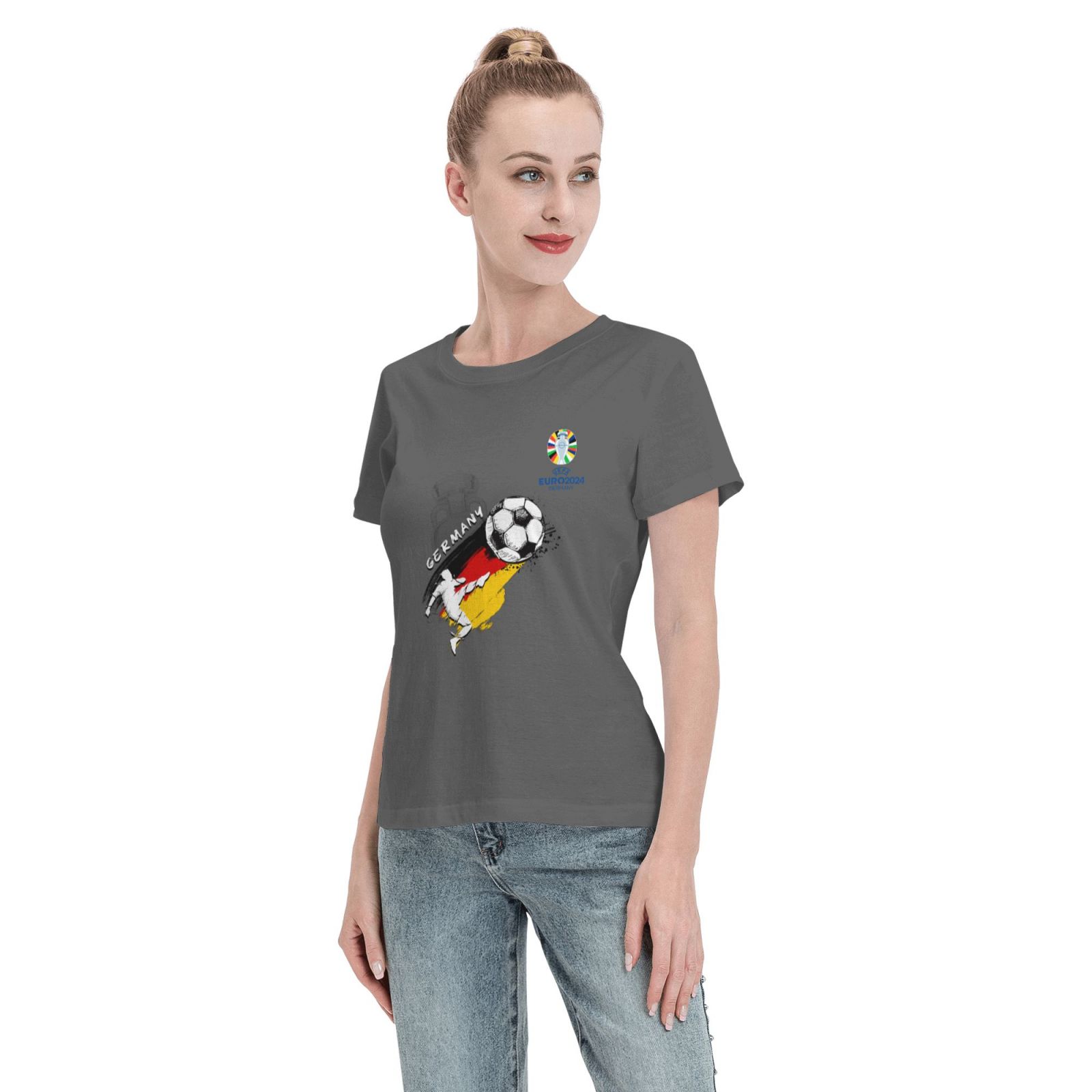 Women's Germany EURO 2024 Basic Short Sleeve T-Shirt WBT1680 - Soccerfana