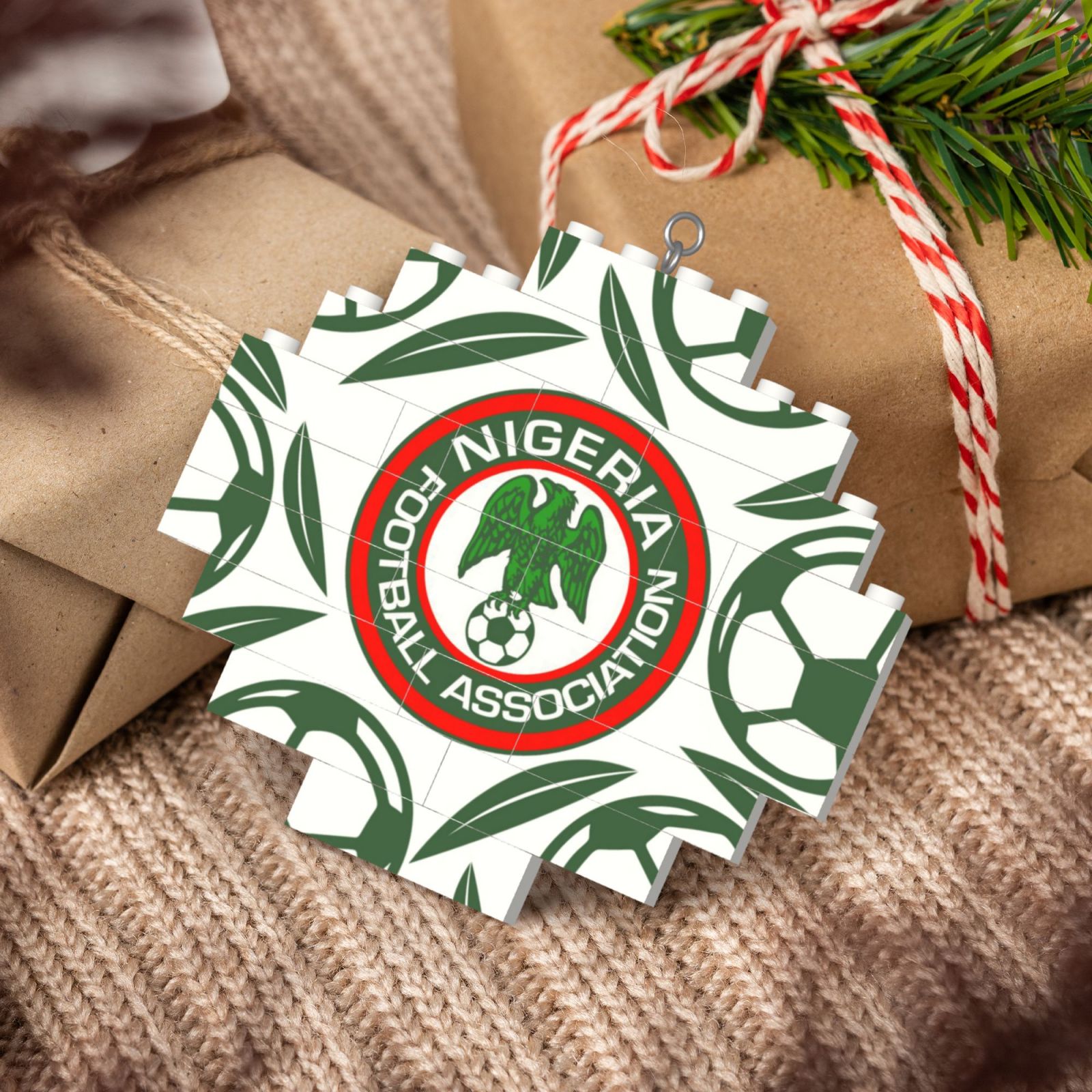 Nigeria Building Block Puzzle Ornament BBP2105 - Soccerfana