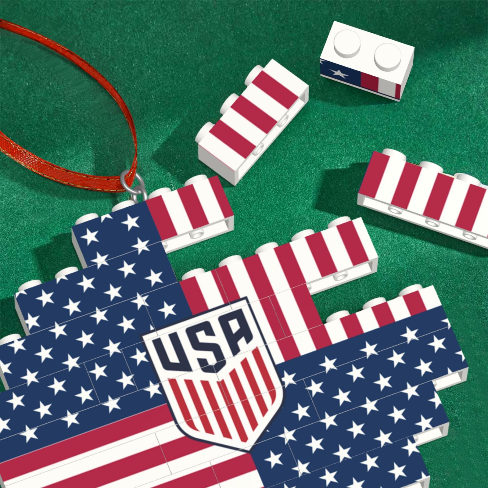 USMNT Building Block Puzzle Ornament BBP2029 - Soccerfana