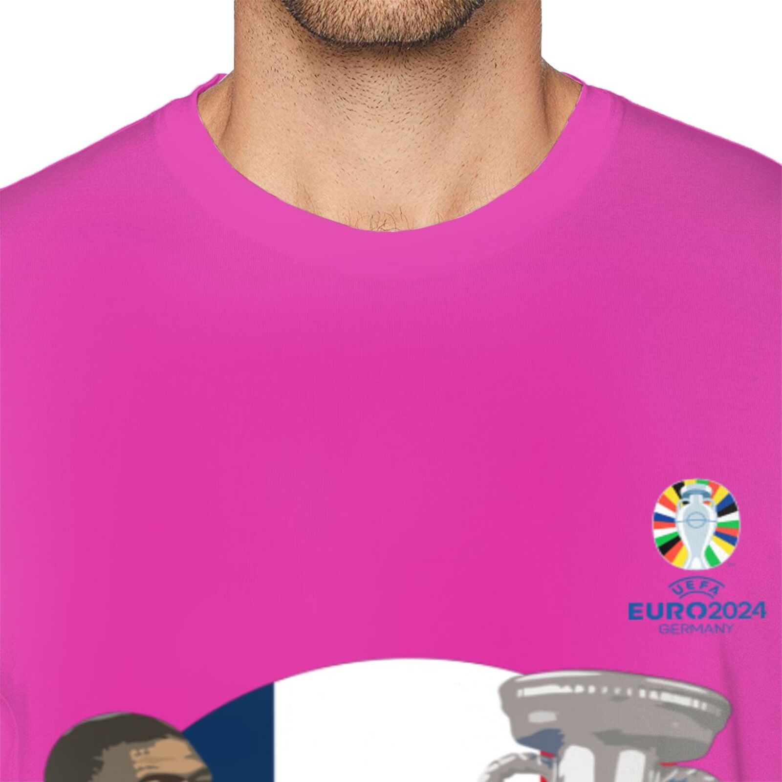 Men's France EURO 2024 Basic Short Sleeve T-Shirt BST1729 - Soccerfana