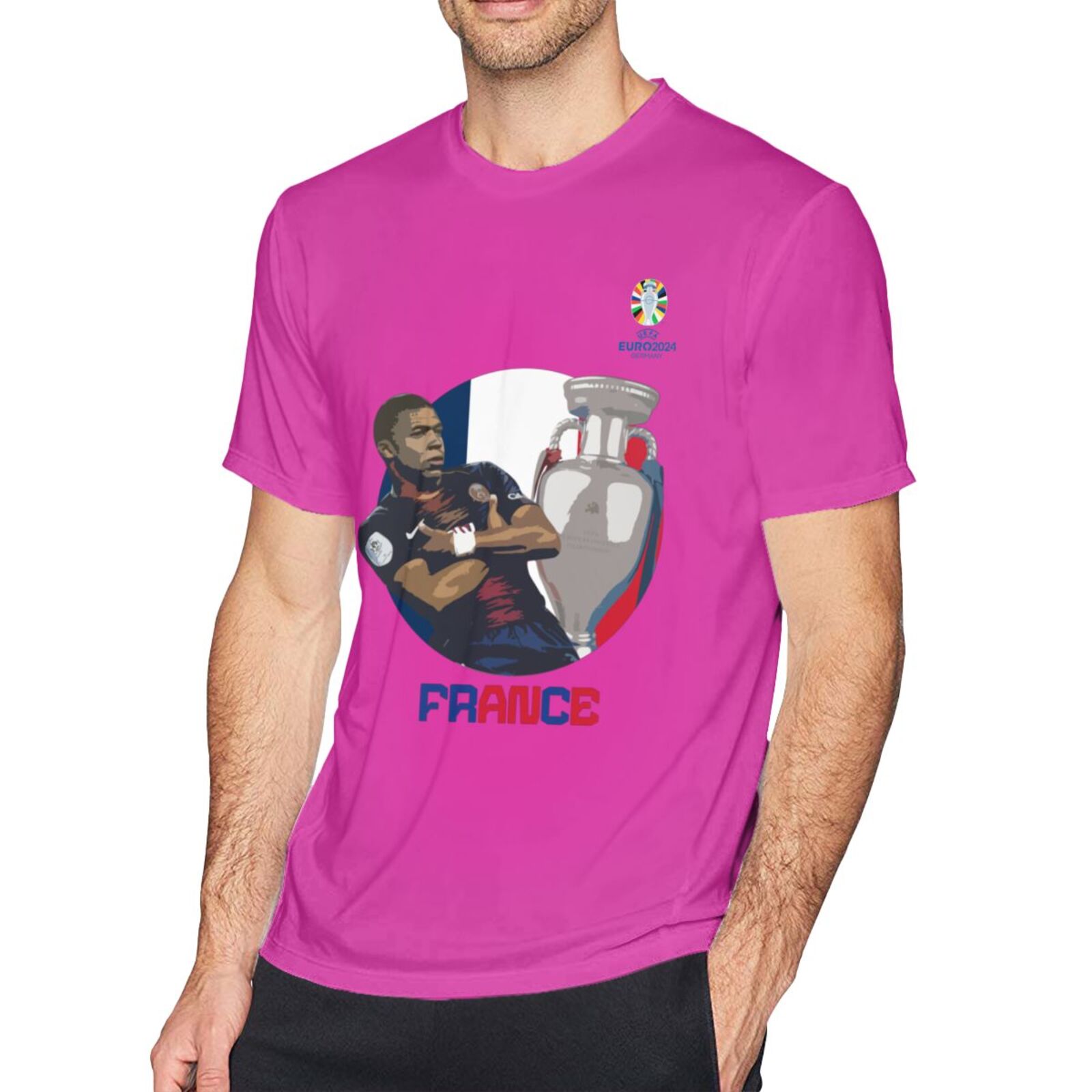 Men's France EURO 2024 Basic Short Sleeve T-Shirt BST1729 - Soccerfana