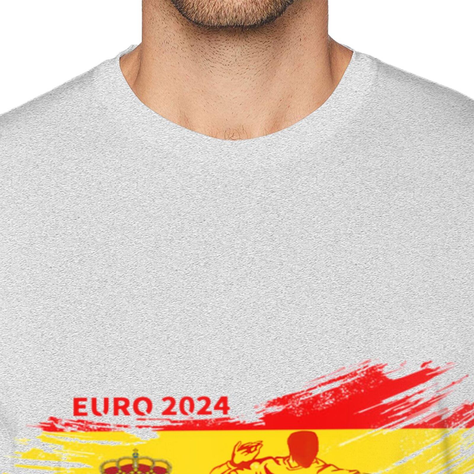 Men's Spain EURO 2024 Basic Short Sleeve T-Shirt BST1752 - Soccerfana
