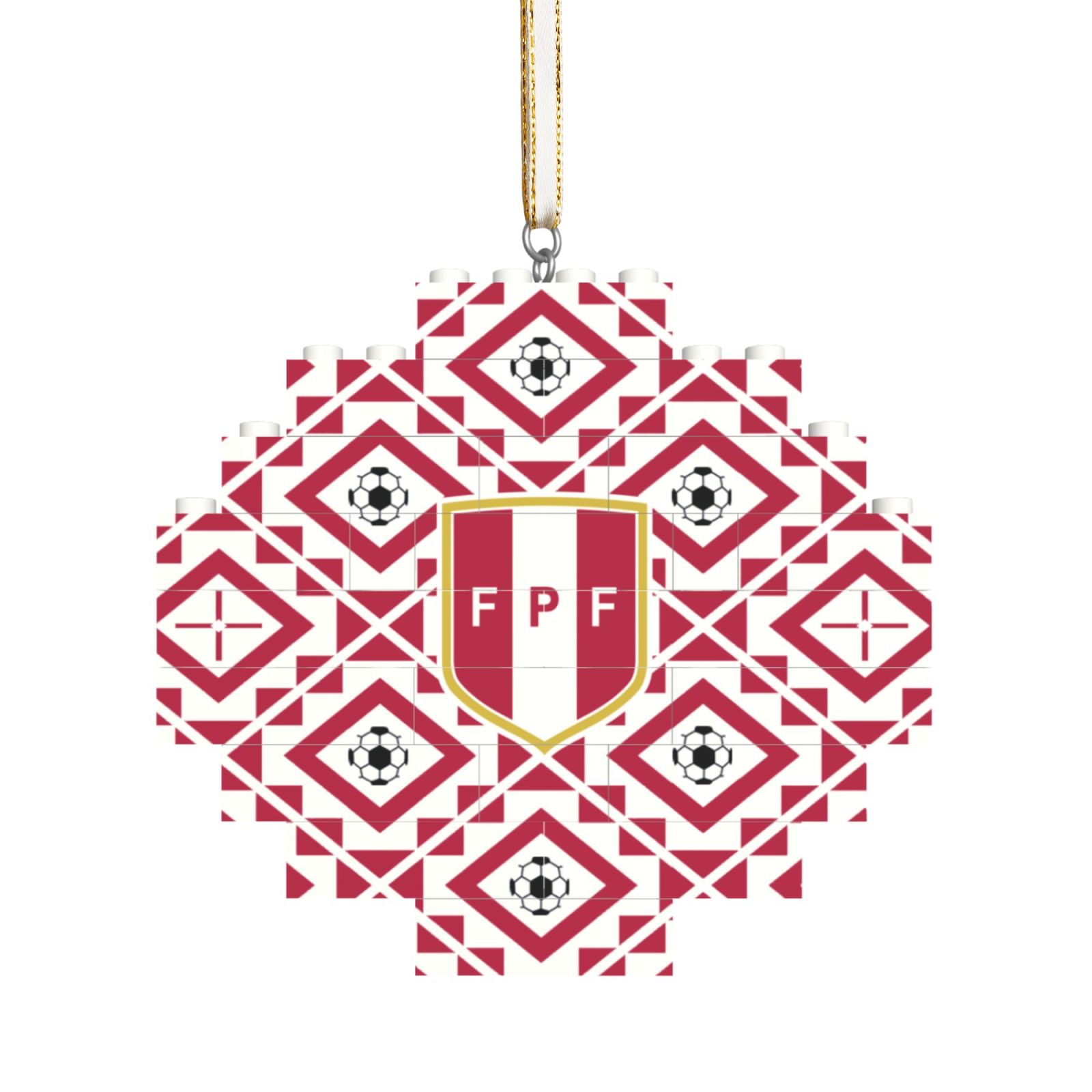 Peru Building Block Puzzle Ornament BBP2025 - Soccerfana
